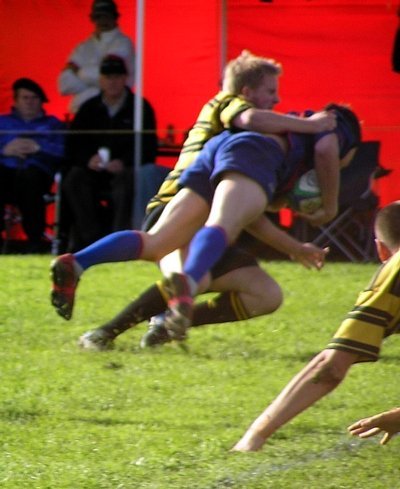 Lee about to score